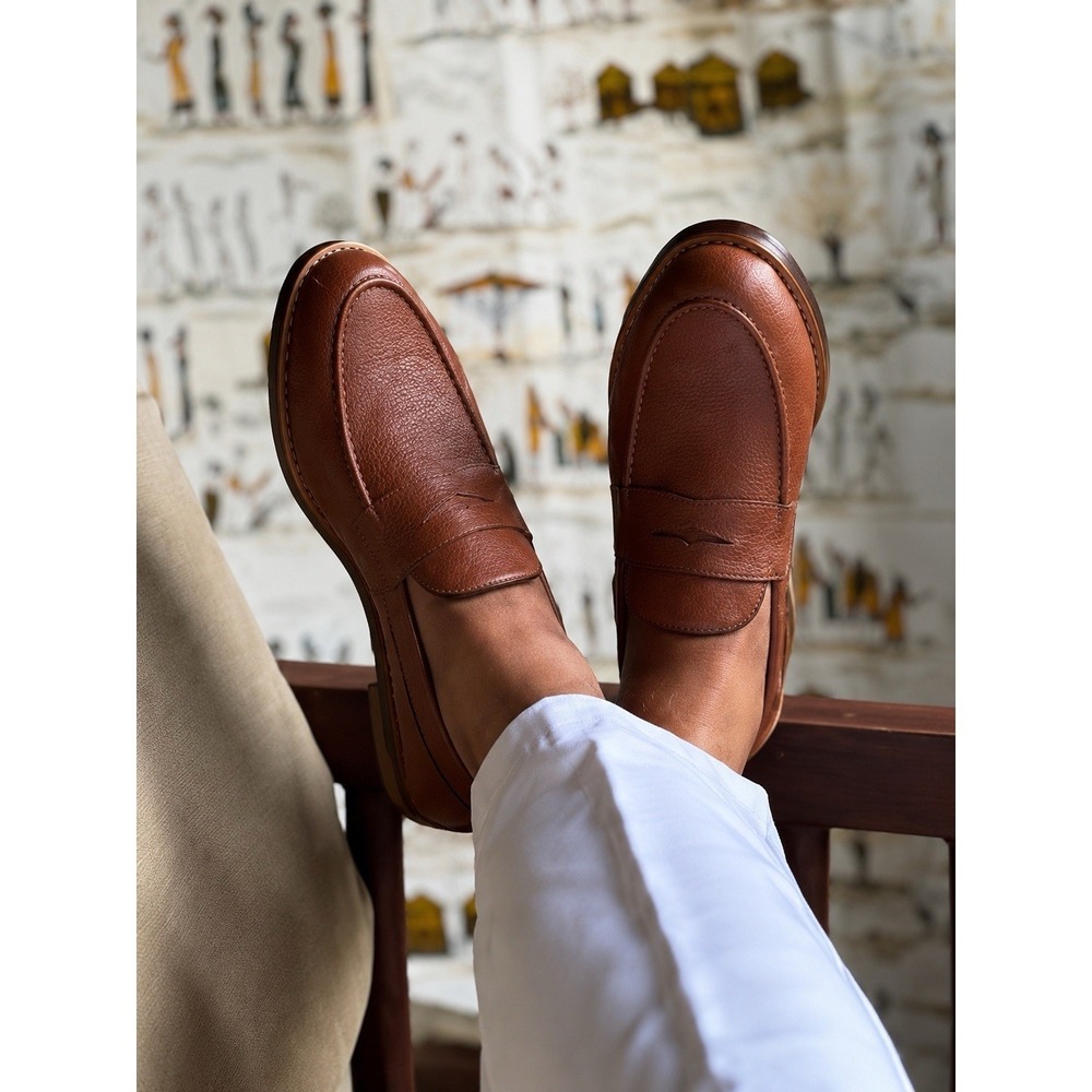 Cole Haan Feathercraft Grand Penny Loafers British Tan Men's 11.5M $180